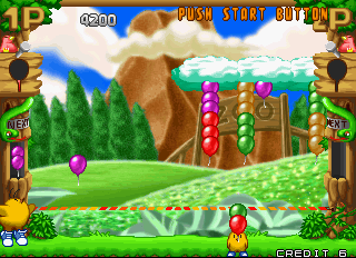 Pop'n Pop (Arcade) screenshot: Burst the balloons.