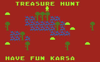 T.G.I.F. (Atari 8-bit) screenshot: Treasure Hunt on Saturday