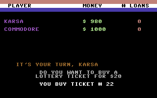 T.G.I.F. (Commodore 64) screenshot: Main menu