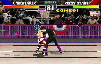 WWF WrestleMania (Arcade) screenshot: Headbutt.
