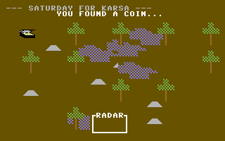T.G.I.F. (Commodore 64) screenshot: Found a coin
