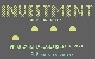 T.G.I.F. (Commodore 64) screenshot: Investment