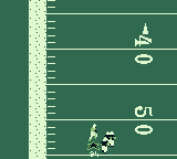 Madden 97 (Game Boy) screenshot: I am running the ball on return