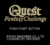 Quest: Fantasy Challenge (Game Boy Color) screenshot: Title Screen.