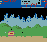 Midway presents Arcade Hits: Moon Patrol / Spy Hunter (Game Boy Color) screenshot: Moon Patrol: Crashed.