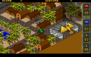 Tanke Da Juezhan (DOS) screenshot: This golden bird represents your base - protect at all costs!