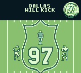 Madden 97 (Game Boy) screenshot: Dallas will kick