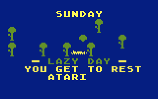T.G.I.F. (Atari 8-bit) screenshot: or simple resting time