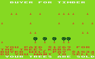 T.G.I.F. (Atari 8-bit) screenshot: Buy cheap sell expensive