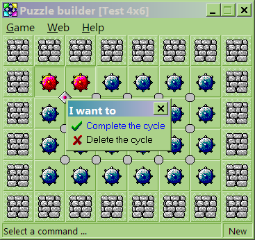 Cyclanoid (Windows) screenshot: Level editor (v4.0)