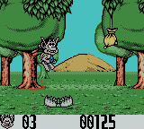 Hugo 2 (Game Boy Color) screenshot: Jumping the trap.