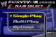 WWE Survivor Series (Game Boy Advance) screenshot: Main Select.