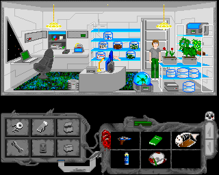 Ciemna Strona (Amiga) screenshot: Eliza's office