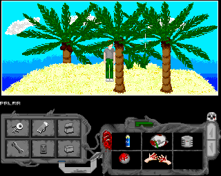 Ciemna Strona (Amiga) screenshot: Palm beach