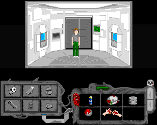 Ciemna Strona (Amiga) screenshot: Round hall