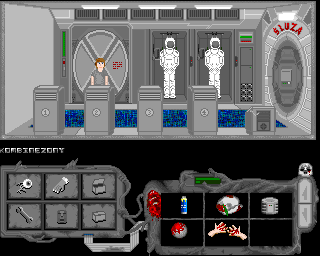 Ciemna Strona (Amiga) screenshot: Entrance to the sluice