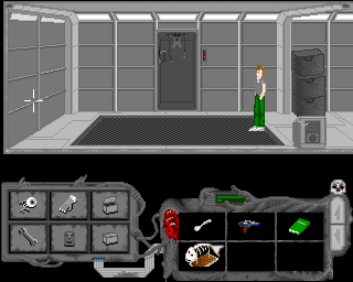 Ciemna Strona (Amiga) screenshot: Private elevator