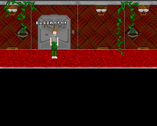 Ciemna Strona (Amiga) screenshot: Elevator entry at the residential level