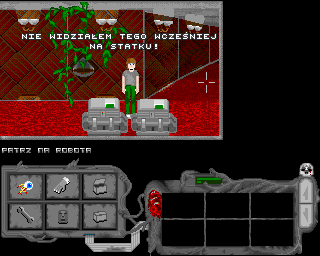 Ciemna Strona (Amiga) screenshot: Mysterious robot