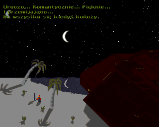 Ciemna Strona (Amiga) screenshot: Romantic meeting on the beach