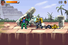 Action Man: Robot Atak (Game Boy Advance) screenshot: Using your bow and arrows.
