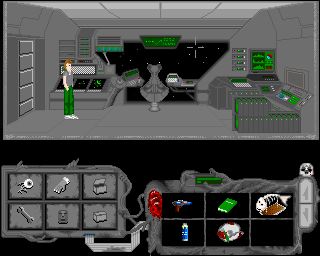 Ciemna Strona (Amiga) screenshot: Control room