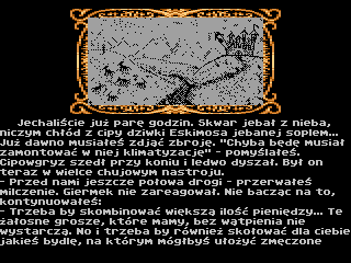 Droga do Duplandu (Atari 8-bit) screenshot: At the crossroads