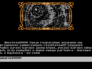 Droga do Duplandu (Atari 8-bit) screenshot: Fall in the abyss