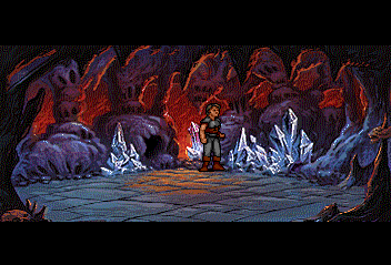 Beyond Shadowgate (TurboGrafx CD) screenshot: There are 2 ways to get into this room and this is not the only thing you can achieve in different ways.