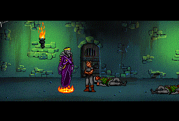Beyond Shadowgate (TurboGrafx CD) screenshot: Your father tells you what you must do.