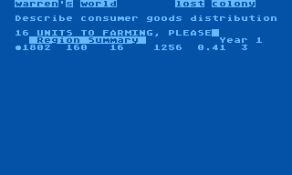 Warren's World: Lost Colony (Atari 8-bit) screenshot: Politeness is parsed just as well!