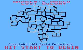 Warren's World: Lost Colony (Atari 8-bit) screenshot: Title screen