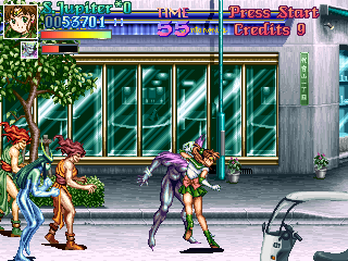Pretty Soldier: Sailor Moon (Arcade) screenshot: Throw into the ground