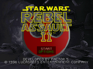 Star Wars: Rebel Assault II - The Hidden Empire (PlayStation) screenshot: Main menu