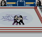 WCW Mayhem (Game Boy Color) screenshot: Grappling again.