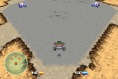Car Battler Joe (Game Boy Advance) screenshot: Smash the other cars.