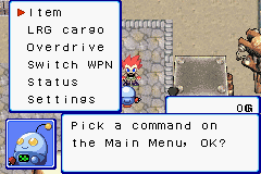 Car Battler Joe (Game Boy Advance) screenshot: Main Menu.