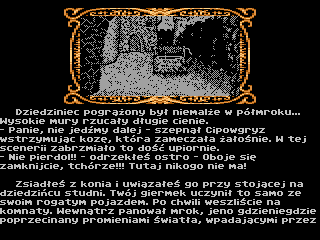 Droga do Duplandu (Atari 8-bit) screenshot: Inside the castle