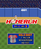 Derek Jeter Pro Baseball 2005 (J2ME) screenshot: Homerun