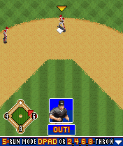 Derek Jeter Pro Baseball 2005 (J2ME) screenshot: Out!