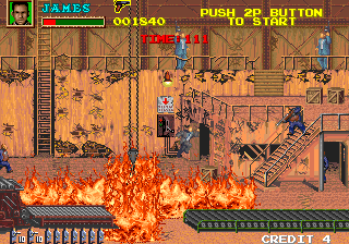 Dead Connection (Arcade) screenshot: Blazing inferno