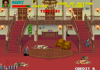 Dead Connection (Arcade) screenshot: The chandelier just fell down