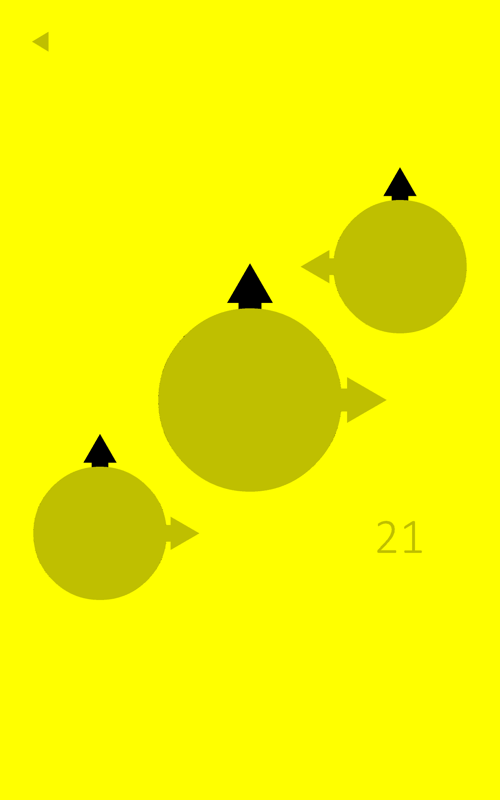 Yellow (Android) screenshot: Level 21 uses rotation of multiple objects.
