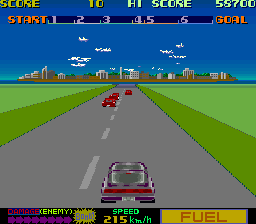 Hyper Crash (Arcade) screenshot: Catching up with the other vehicles.