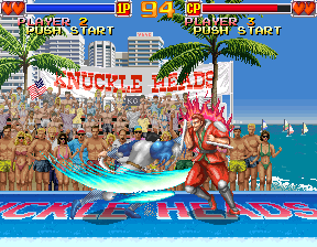 Knuckle Heads (Arcade) screenshot: Fast slash