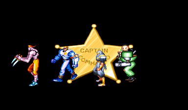 Captain Commando (Arcade) screenshot: The four characters