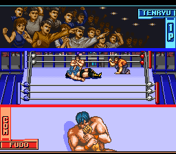 Screenshot of Hammerlock Wrestling (SNES, 1994) - MobyGames