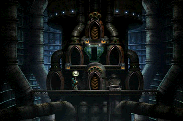 Oddworld: Abe's Exoddus (PlayStation) screenshot: The final chapters of the game see you return to Zulag from the predecessor. This is the first "hub" area