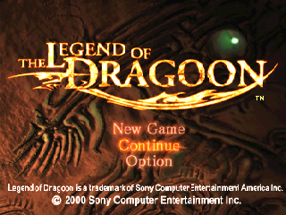 The Legend of Dragoon (PlayStation) screenshot: Title screen