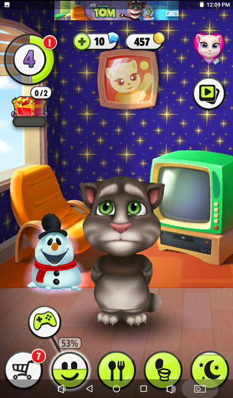 My Talking Tom (Android) screenshot: Tom is a baby.